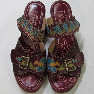 L'Artiste by Spring Step Ozuna Cabernet Slide Sandal Size 41 (10)